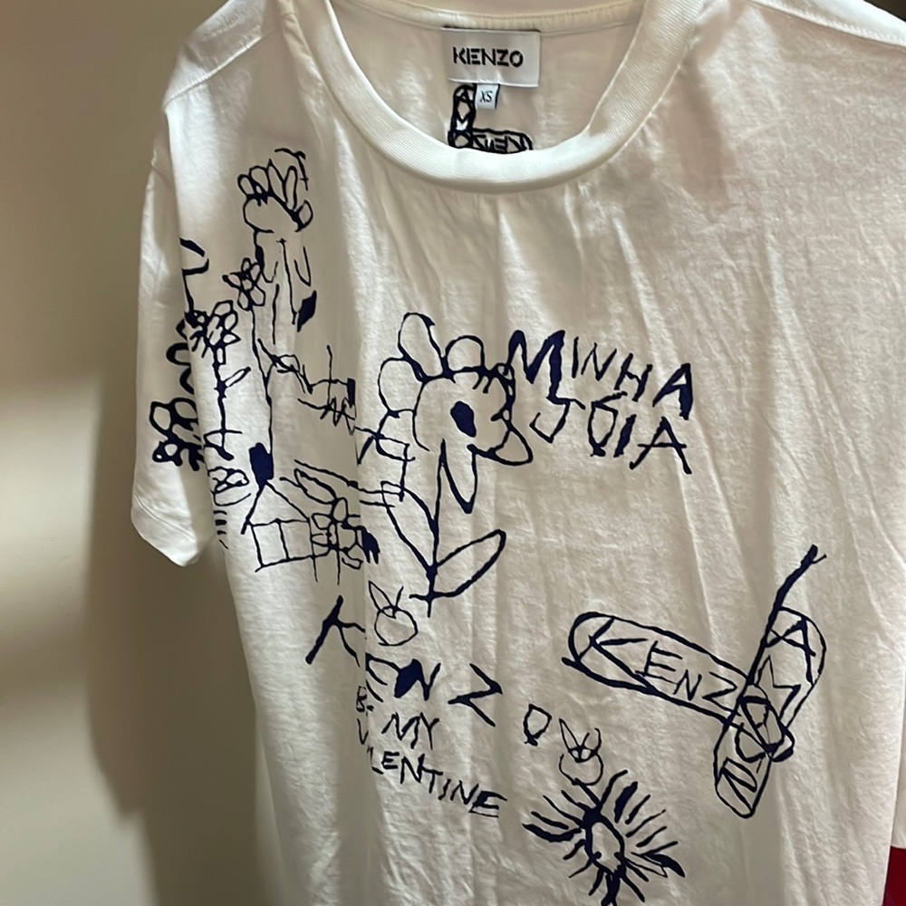 White & blue kenzo shirt !